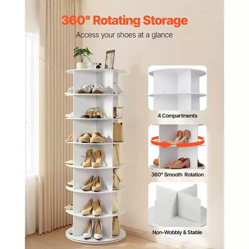 Meuble à chaussures rotatif à plusieurs niveaux