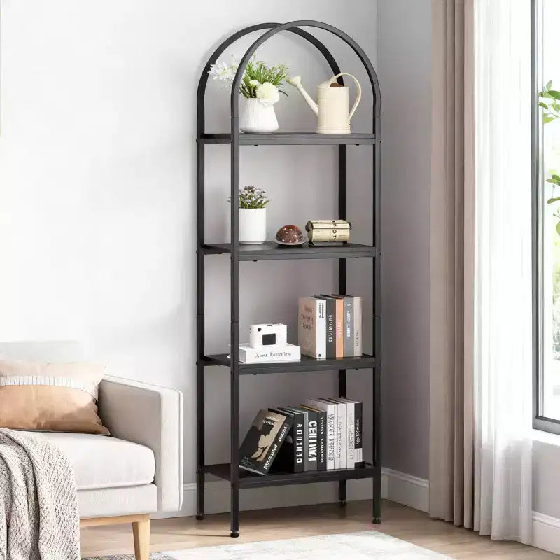 Étagères de rangement bibliothèque cintrées
