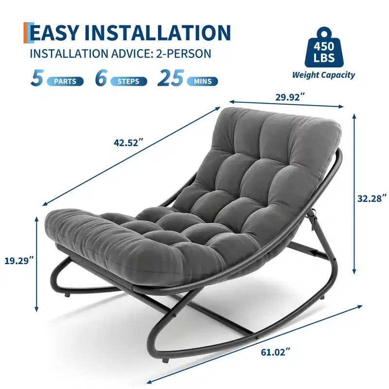 Fauteuil à bascule d'appoint