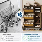 Meuble à chaussures en rotin naturel