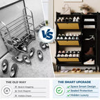 Meuble à chaussures en rotin naturel