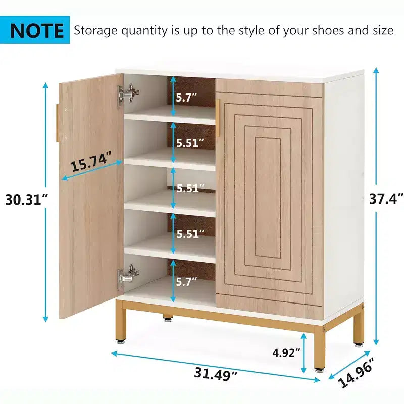 Meuble à chaussures moderne autoportant en bois
