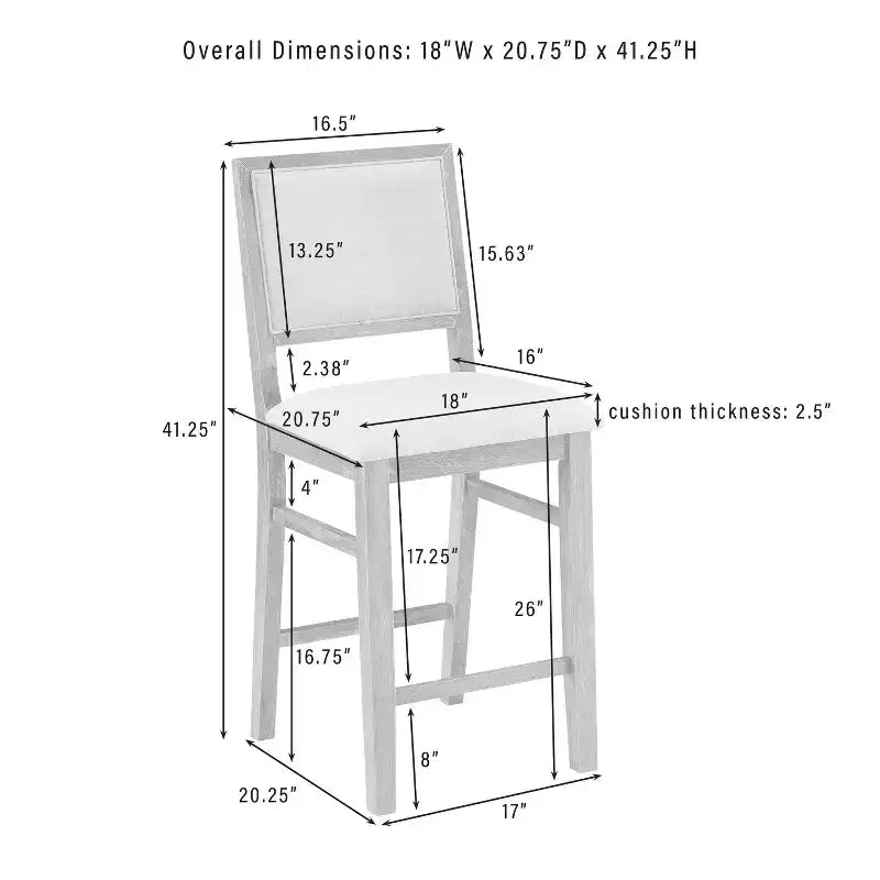 Chaise de salle à manger/tabouret de bar rembourré