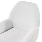 Fauteuil d'appoint en bouclette blanc du milieu du siècle