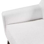 Fauteuil d'appoint en bouclette blanc du milieu du siècle