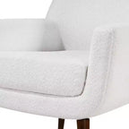 Fauteuil d'appoint en bouclette blanc du milieu du siècle