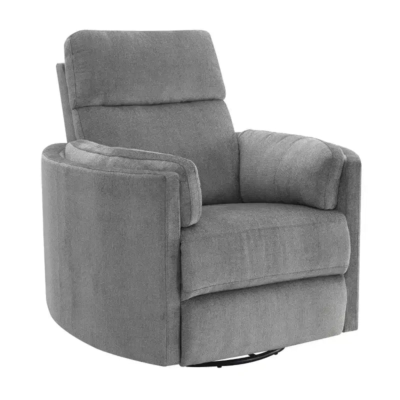 40" Sagen Active Sitting Chair Charcoal Chenille - Acme Furniture: Plush Glider Recliner No Assembly Required