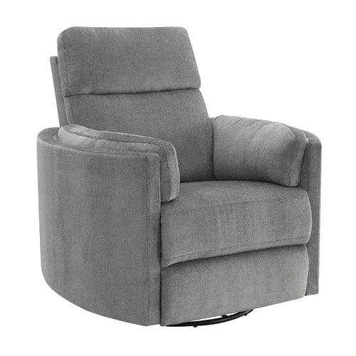 40" Sagen Active Sitting Chair Charcoal Chenille - Acme Furniture: Plush Glider Recliner No Assembly Required