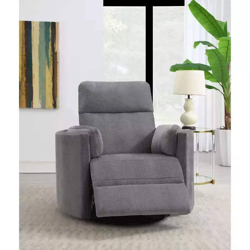Chaise active en chenille anthracite