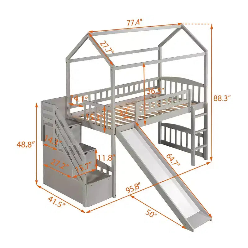 Lit superposé cabane.