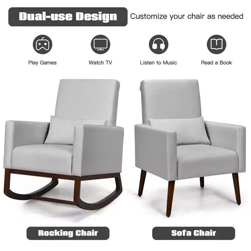 Fauteuil à bascule rembourré Fauteuil d'appoint