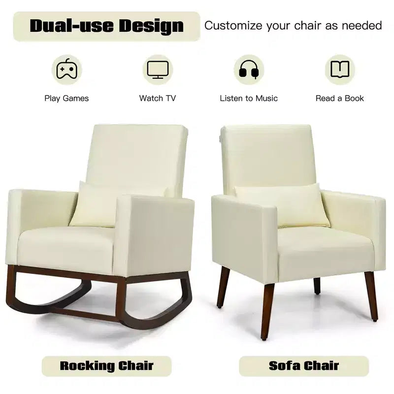 Fauteuil à bascule rembourré Fauteuil d'appoint