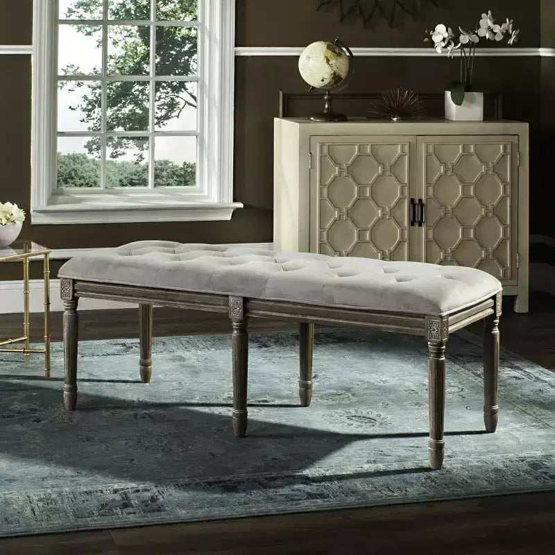 Banc traditionnel capitonné