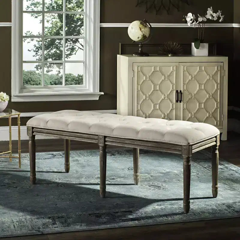 Banc traditionnel capitonné