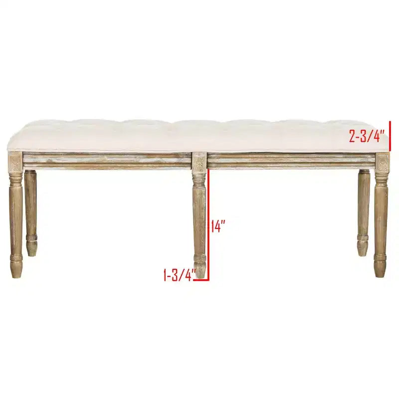 Banc traditionnel capitonné