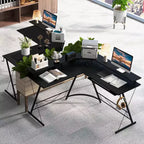 Bureau d'ordinateur en L