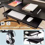 Bureau d'ordinateur en L