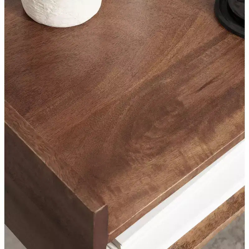 Table d'appoint en bois Noyer brun