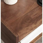 Table d'appoint en bois Noyer brun