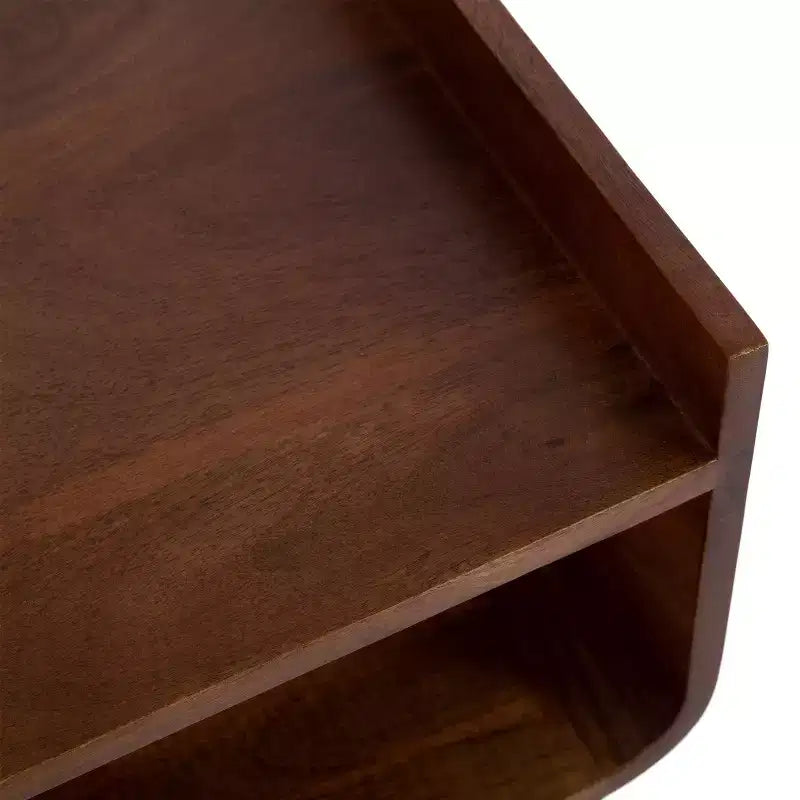 Table d'appoint en bois Noyer brun