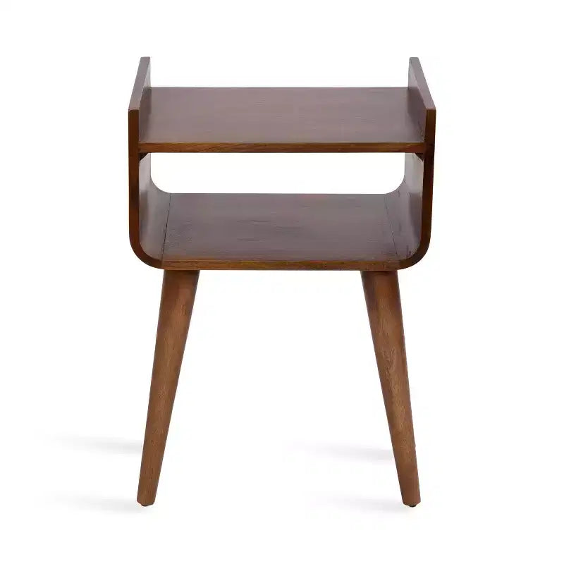 Table d'appoint en bois Noyer brun