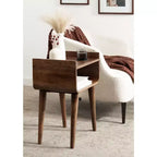 Table d'appoint en bois Noyer brun