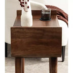 Table d'appoint en bois Noyer brun