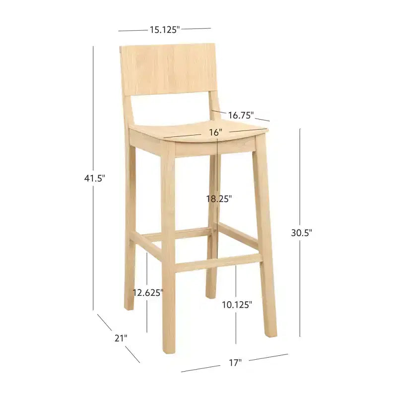 Tabouret de bar en bois massif / Chaise de salle à manger