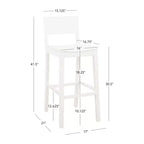 Tabouret de bar en bois massif / Chaise de salle à manger