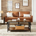 Table Basse Marron Rustique et Noire