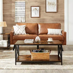 Table Basse Marron Rustique et Noire