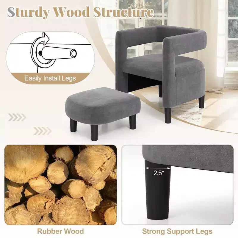 Fauteuil confortable avec repose-pieds