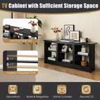 Meuble TV avec étagères de rangement ouvertes