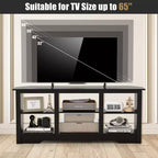 Meuble TV avec étagères de rangement ouvertes