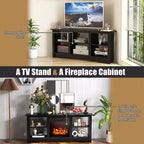 Meuble TV avec étagères de rangement ouvertes