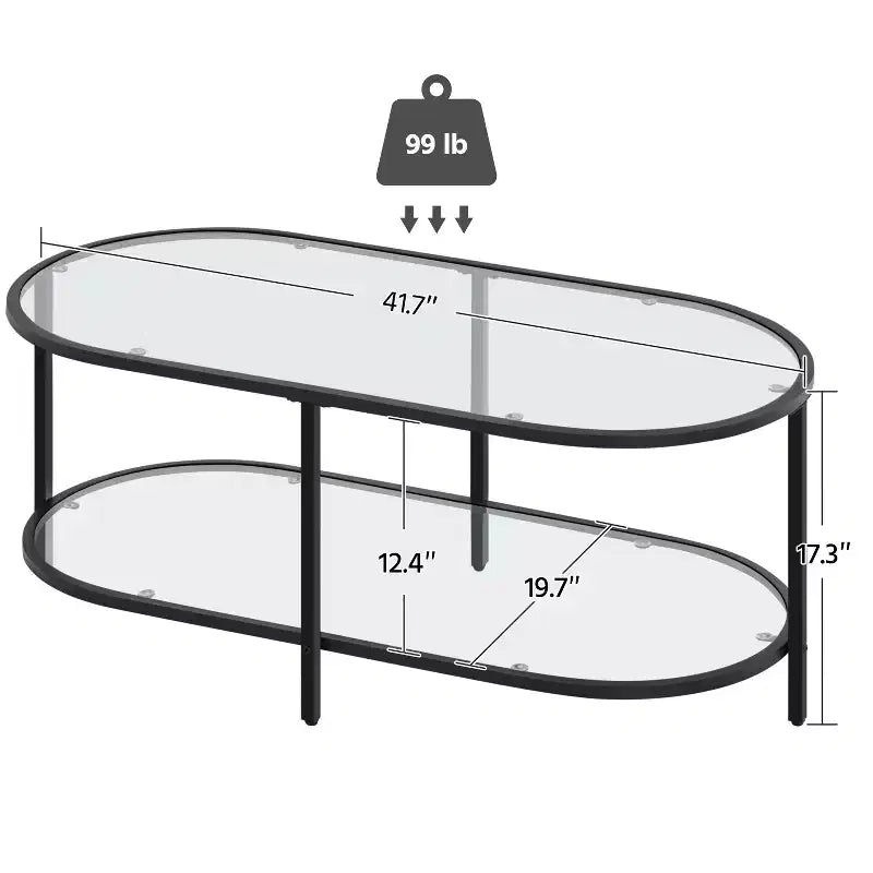 Table basse en verre trempé