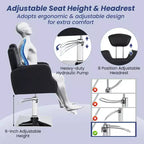 Fauteuil de barbier pivotant à 360 degrés