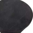 Table d'appoint sablier noir mat texturé