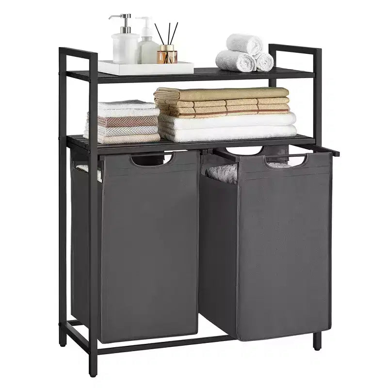 VASAGLE Laundry Hamper Laundry Basket Laundry Sorter with 2 Pull-Out and Removable Bags