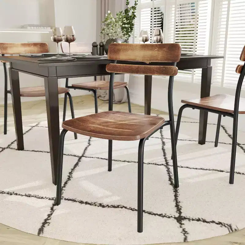 Chaise de salle à manger avec cadre en métal