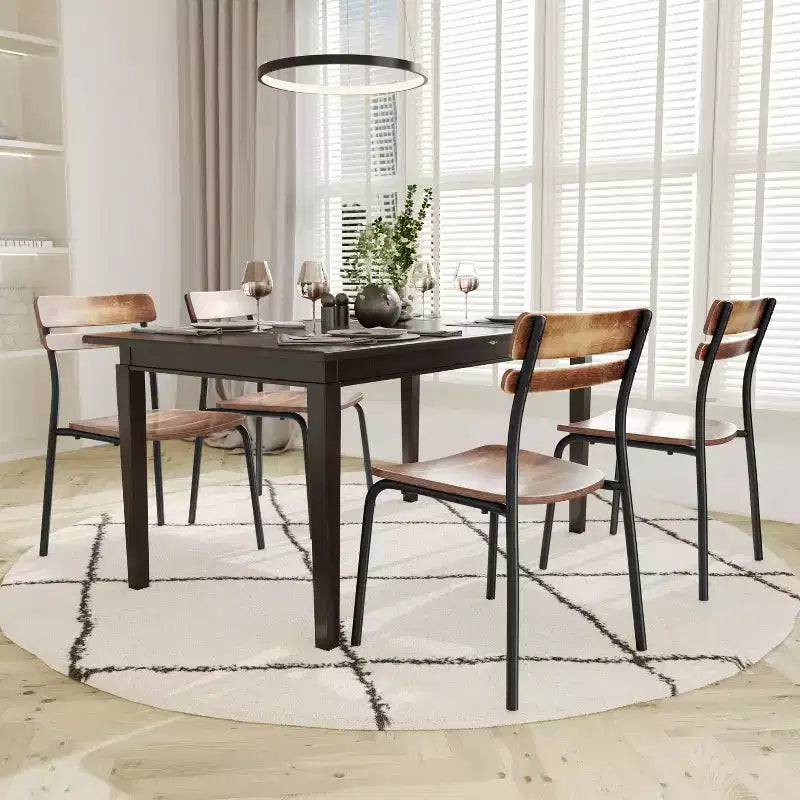 Chaise de salle à manger avec cadre en métal