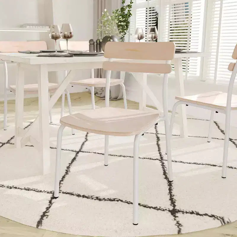 Chaise de salle à manger avec cadre en métal