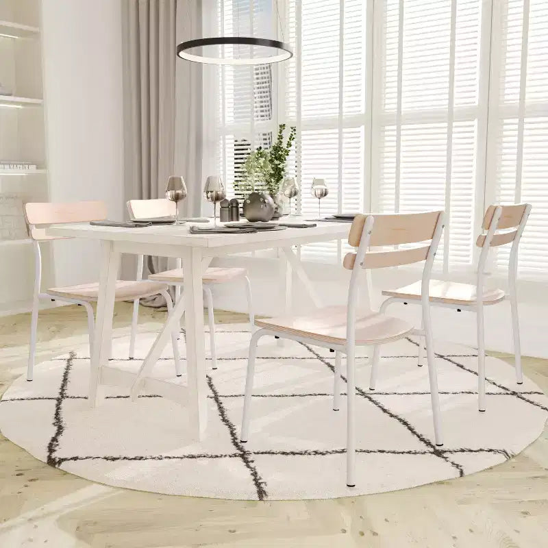 Chaise de salle à manger avec cadre en métal