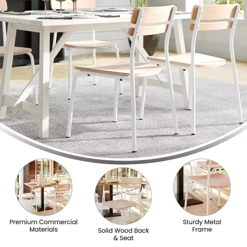Chaise de salle à manger avec cadre en métal