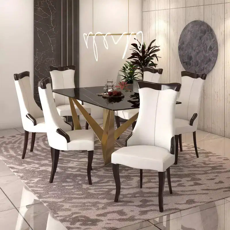 Chaise de salle à manger à dossier haut