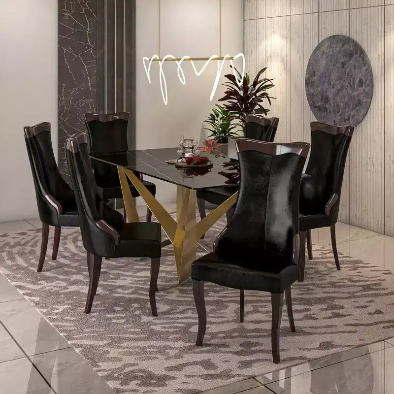 Chaise de salle à manger à dossier haut