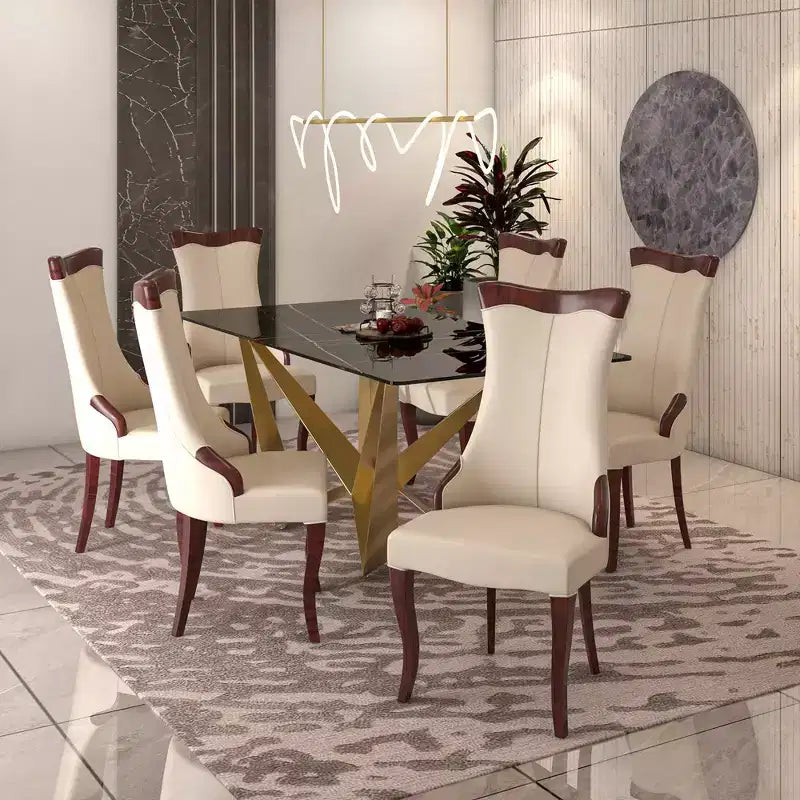 Chaise de salle à manger à dossier haut