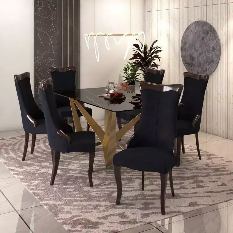 Chaise de salle à manger à dossier haut