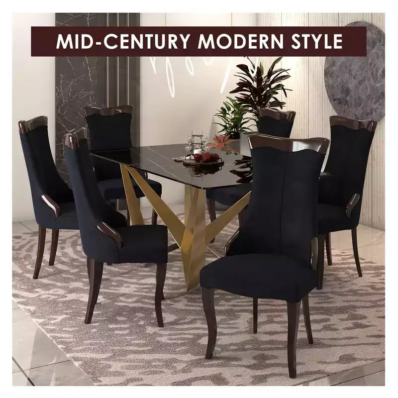 Chaise de salle à manger à dossier haut