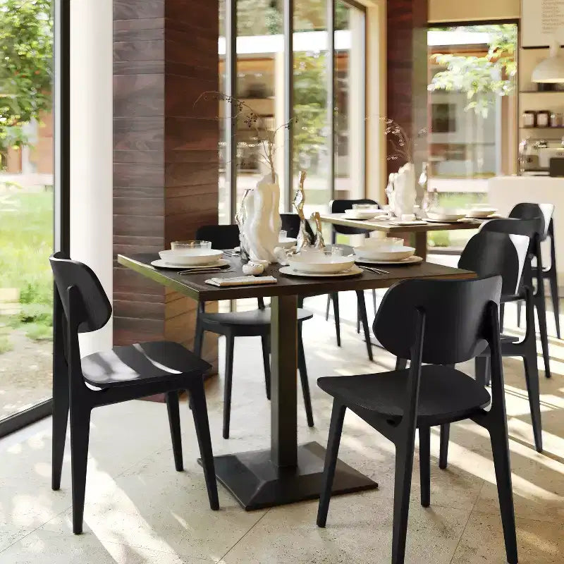 Chaise de salle à manger en bois massif de qualité commerciale